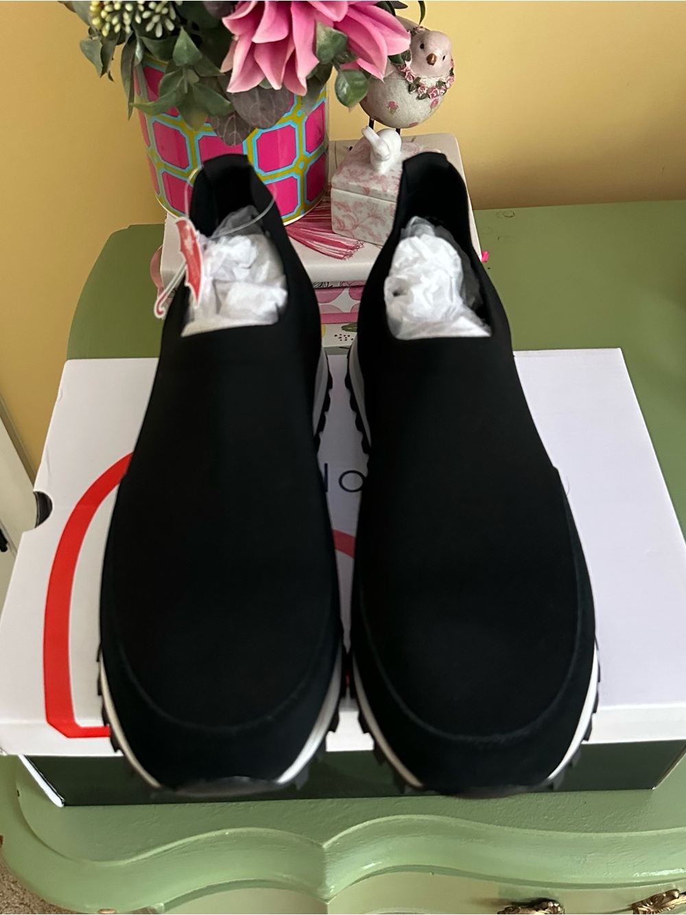 Blondo Lakelyn Black Knit Slip-On Athletic Sneakers Shoes Size 10 NEW - Picture 2 of 11